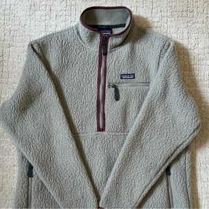 Patagonia Women's Retro Pile Marsupial - Half Zip - XL - Feather Grey